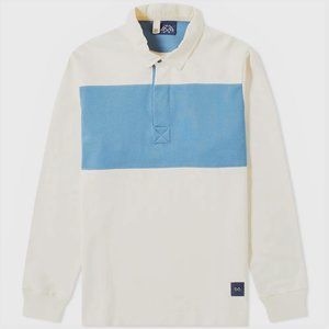 Bleu de Paname Rugby Polo - Horizon Blue & Ecru